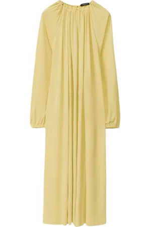 Fabiana Filippi Sukienki, Kobieta, Żółty, S, Elegancka Czarna Sukienka Maxi