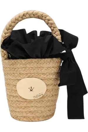 Patou Torebki, Kobieta, Beżowy, ONE SIZE, Elegancka Strojna Torba z Kokardą
