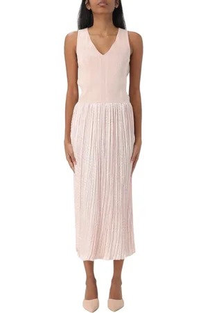 HUGO BOSS Sukienki, Kobieta, Różowy, S, Różowa Sukienka Boss Dama Elegancka Midi