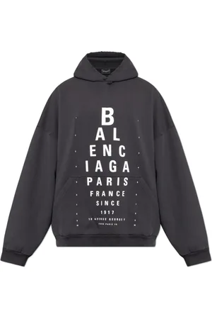 Balenciaga Bluzy, Mężczyzna, Szary, XS, Len, Bluza z nadrukiem