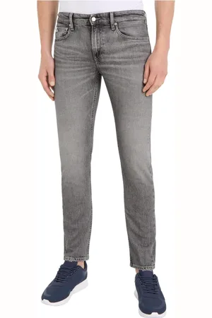 Calvin Klein Jeansy, Mężczyzna, Szary, W34 L32, Denim, Szare dżinsy slim-fit z denimu