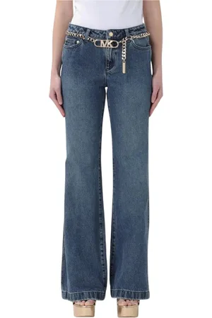 Michael Kors Jeansy, Kobieta, Niebieski, S, Denim, Wide Leg Flare Jeansy