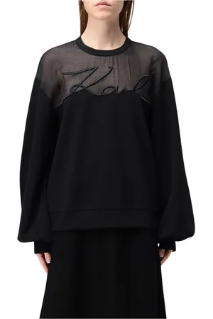 Karl Lagerfeld Bluzy, Kobieta, Czarny, L, Swetry & Bluzy z kapturem