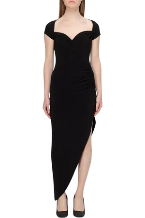 Norma Kamali Sukienki, Kobieta, Czarny, S, Elegancka Czarna Sukienka Midi
