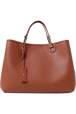 Emporio Armani Torebki, Kobieta, brązowy, ONE SIZE, Elegancka torba z naturalnej skóry