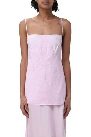 Jil Sander Koszulki, Kobieta, Różowy, M, Różowa Sukienka z Koronką