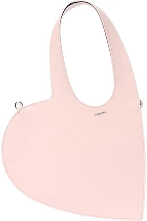 COPERNI Torebki, Kobieta, Różowy, ONE SIZE, Czarna torba na ramię w kształcie serca z skóry
