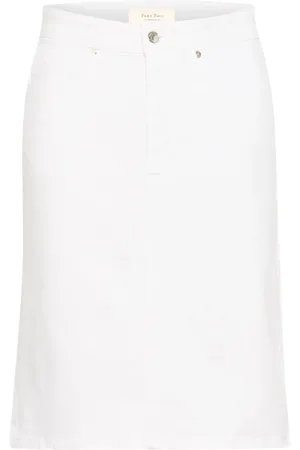 Part Two Spódnice, Kobieta, Biały, 2XL, Bawełna, Klasyczna Spódnica Bright