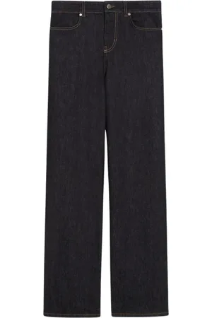 Max Mara Jeansy, Kobieta, Niebieski, L, Denim, Stylowe Wide Leg Jeansy