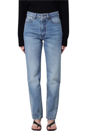 Ami Jeansy, Kobieta, Niebieski, W26, Klasyczne Niebieskie Straight-Leg Jeansy