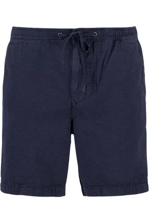 Barbour Szorty, Mężczyzna, Niebieski, XL, Bawełna, Luźne Szorty Seersucker w Granacie