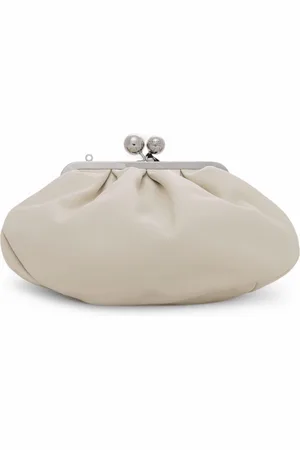 Max Mara Torebki, Kobieta, Beżowy, ONE SIZE, Miękka skórzana torba na ramię