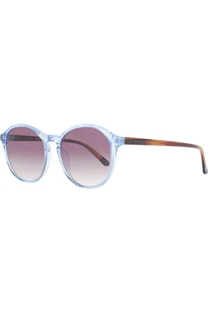 GANT Akcesoria, Kobieta, Niebieski, ONE SIZE, Niebieskie Okulary Przeciwsłoneczne Damskie Okrągłe Przejście