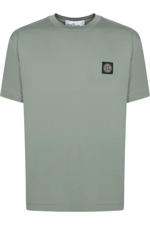 Stone Island Koszulki, Mężczyzna, Zielony, M, Ikoniczny Logo Zielony T-shirt