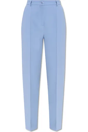 Dolce & Gabbana Spodnie, Kobieta, Niebieski, S, Wełniane spodnie