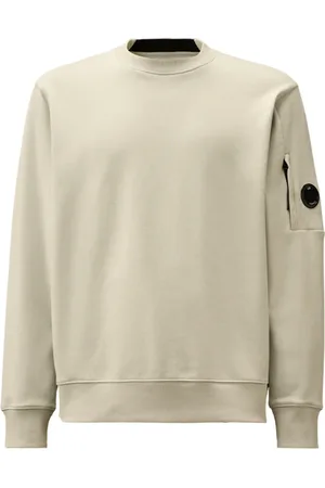 C.P. Company Bluzy, Mężczyzna, Beżowy, L, Bluza z polaru o strukturze diagonalnej