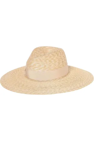 Borsalino Akcesoria, Kobieta, Beżowy, L, Elegant Cream Straw Hat