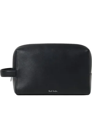 Paul Smith Torebki, unisex, Czarny, ONE SIZE, Czarna Skórzana Kosmetyczka Podróżna