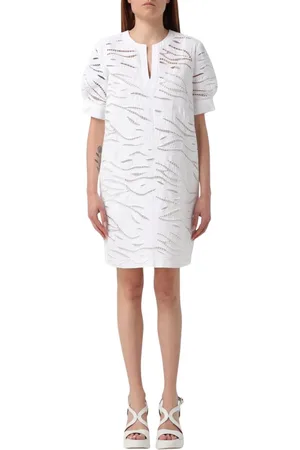 Max Mara Sukienki, Kobieta, Biały, S, Elegancka Biała Krótka Sukienka
