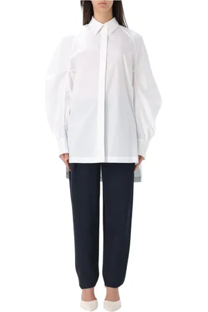 Emporio Armani Bluzki, Kobieta, Biały, S, Klasyczna Biała Koszula Poplinowa
