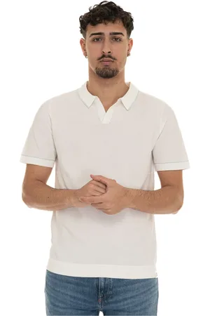 Peuterey Koszulki, Mężczyzna, Biały, 2XL, Polo z Kontrastowymi Profilami z Bawełny