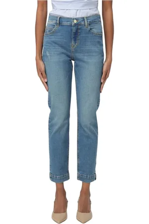 Kaos Jeansy, Kobieta, Niebieski, W32, Denim, Dżinsy Slim Straight w kolorze niebieskim