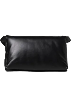 Marni Torebki, Kobieta, Czarny, ONE SIZE, Czarna Skórzana Torba na Ramię
