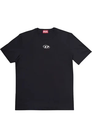 Diesel Koszulki, Mężczyzna, Czarny, 2XL, Bawełna, Oval T-Adjust T-Shirt