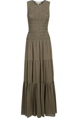 Michael Kors Sukienki, Kobieta, Zielony, M, Sukienka Maxi z Fasonem