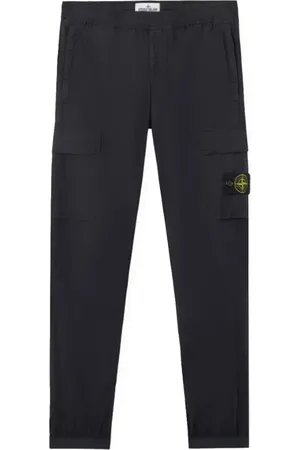 Stone Island Spodnie, Mężczyzna, Niebieski, W34, Cargo Spodnie z elastycznego bawełny Niebieskie