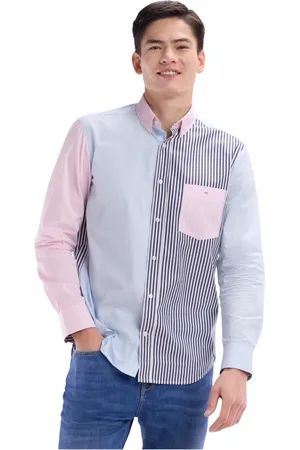 Eden Park Koszule, Mężczyzna, Wielobarwność, 3XL, Bawełna, Bawełniana trójkolorowa koszula w paski z patykami