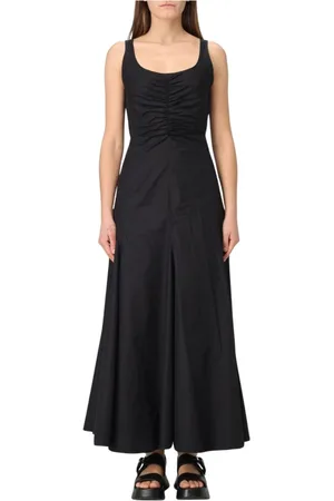 Sportmax Sukienki, Kobieta, Czarny, S, Elegancka Czarna Sukienka Maxi