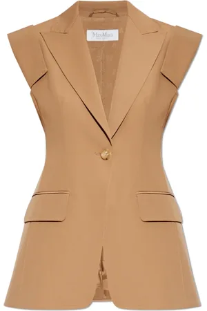 Max Mara Kurtki, Kobieta, brązowy, M, Wełna, Kamizelka Bergamo