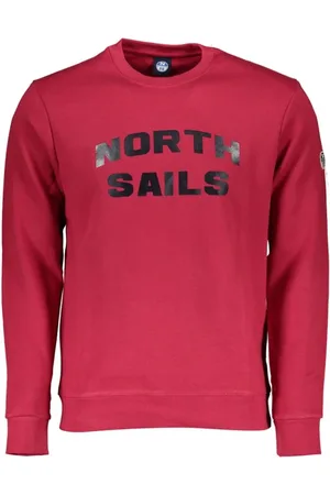 North Sails Bluzy, Mężczyzna, Czerwony, M, Czerwony Bawełniany Sweter Męski