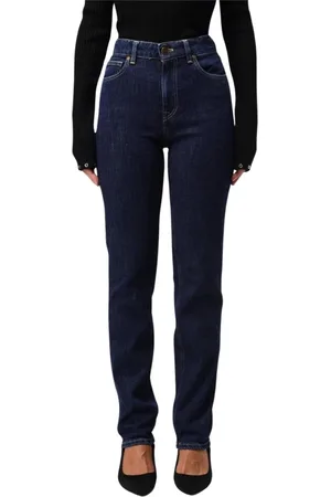 PT01 Jeansy, Kobieta, Niebieski, W30, Denim, Niebieskie Dżinsy Straight Leg dla Kobiet