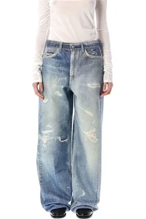 OUR LEGACY Jeansy, Kobieta, Niebieski, M, Denim, Vintage Denim High Waist Jeansy