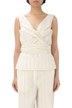 LIVIANA CONTI Koszulki, Kobieta, Beżowy, L, Kolorowy Unikalny Design Top