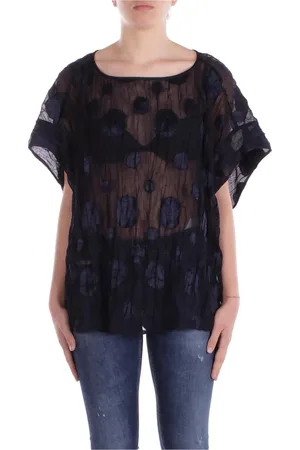 Emporio Armani Bluzki, Kobieta, Niebieski, M, Elegancki Top z Zapięciem na Haczyk