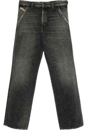 Diesel Jeansy, Mężczyzna, Czarny, W30, Denim, Czarne Spodnie Chino z Denimu