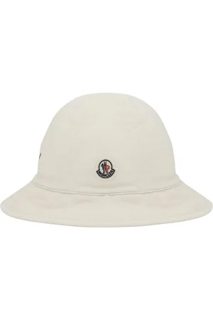 Moncler Akcesoria, Kobieta, Biały, L, Czarna Pikowana Czapka wiaderkowa dla Kobiet