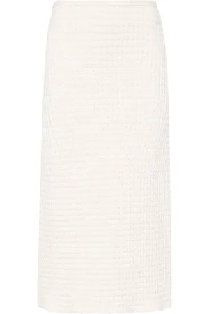 Jil Sander Spódnice, Kobieta, Biały, S, Biała spódnica midi