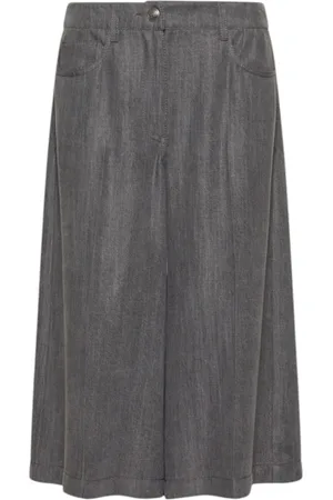 MARELLA Szorty, Kobieta, Szary, S, Płynne Jeansyowe Spodnie Culotte Szare
