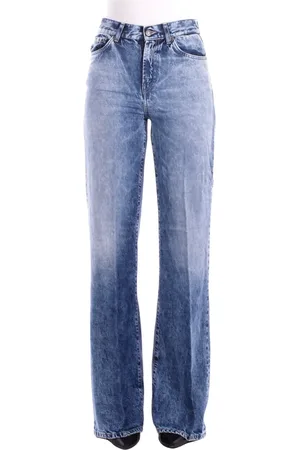 Dondup Jeansy, Kobieta, Niebieski, W25, Bawełna, Niebieskie Jeansyy z Logo i Kieszeniami