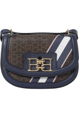 Bally Torebki, Kobieta, brązowy, ONE SIZE, Stylowa torba Half Moon z obszyciem skórzanym