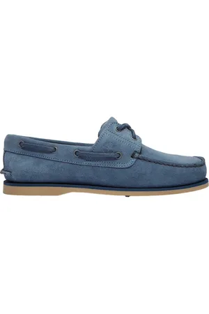 Timberland Buty, Mężczyzna, Niebieski, 40 1/2 EU, Zamsz, Niebieskie łódki zamszowe