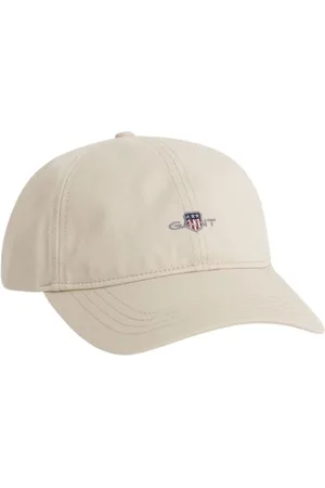 GANT Akcesoria, unisex, Beżowy, ONE SIZE, Beżowa Bawełniana Czapka Twill - Stylowa
