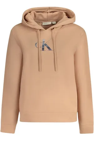 Calvin Klein Bluzy, Kobieta, Beżowy, S, Różowy Bawełniany Sweter Damski Bluza