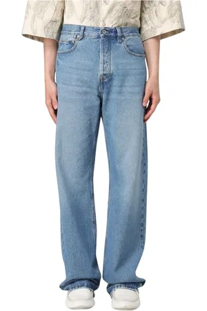 Jacquemus Jeansy, Mężczyzna, Niebieski, W32, Denim, Klasyczne Straight-Leg Jeansyy