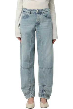 Jil Sander Jeansy, Kobieta, Niebieski, XS, Luksusowe Jeansyy z Panelami w Gnawed