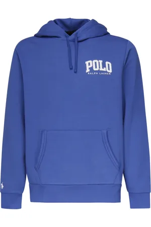 Ralph Lauren Bluzy, Mężczyzna, Niebieski, M, Niebieski Sweter z Kapturem i Logo